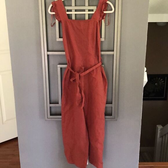 NWT Japna Terra-cotta color apron style jumper, pant low back size, junior, medi - Picture 1 of 6